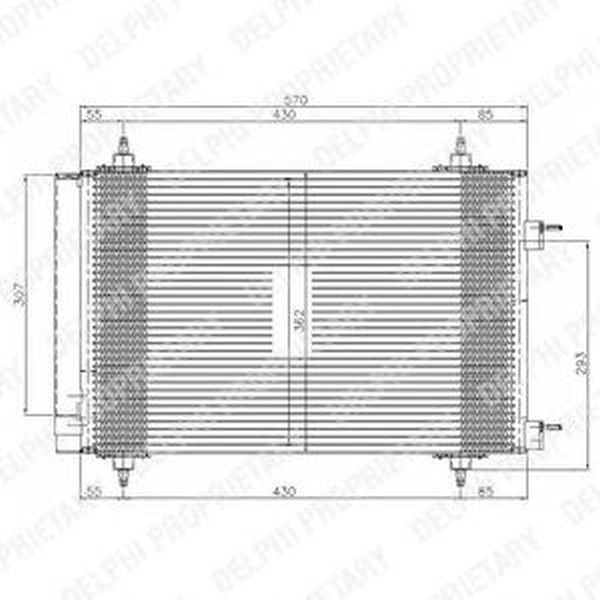 Radiator clima CITROEN C4 II B7 DELPHI TSP0225549