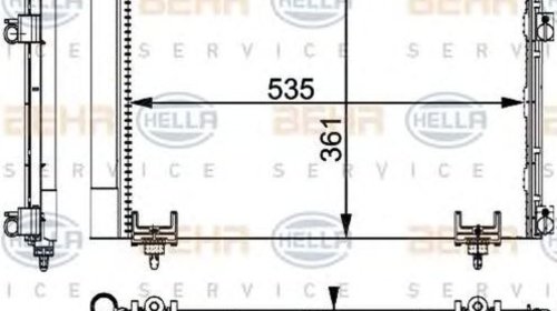 Radiator clima CITROEN C4 II B7 HELLA 8FC3513