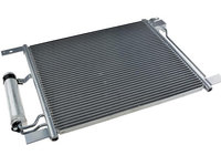 RADIATOR CLIMA CONDENSATOR AER CONDITIONAT NISSAN JUKE F15 2010->2018 cu uscator, Dimensiuni radiator mm 487 x 407 x 16, pentru 1.6 DIG-T-140 KW; 1.6 DIG-T 4x4-140 KW; 1.6 DIG-T NISMO-147 KW; 1.6 DIG-T NISMO 4x4-147 KW;