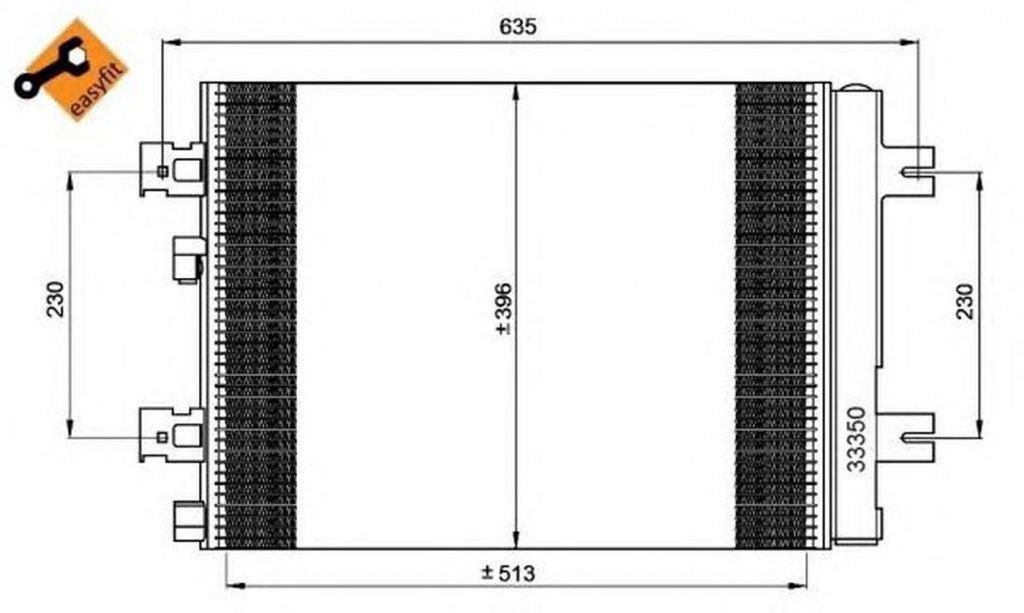 Radiator clima DACIA LOGAN EXPRESS FS NRF 35947