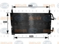 Radiator clima DAEWOO ESPERO KLEJ HELLA 8FC 351 037-111