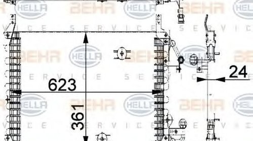 Radiator clima DAEWOO ESPERO KLEJ HELLA 8FC35