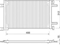 Radiator clima FIAT DOBLO Cargo 223 MAGNETI MARELLI 350203148000