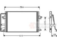 Radiator clima FORD ESCORT VII limuzina GAL AFL VAN WEZEL 18005178