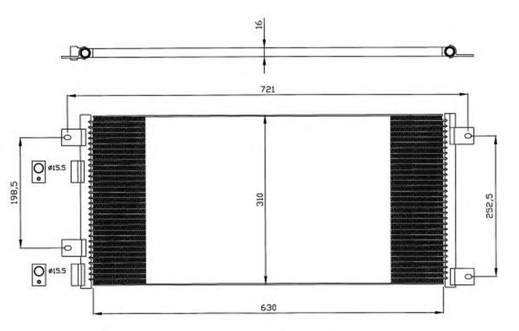 Radiator clima IVECO DAILY IV platou sasiu NRF 356