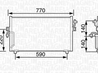 Radiator clima NISSAN PRIMERA Hatchback P12 MAGNETI MARELLI 350203481000