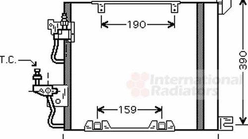 Radiator clima Opel Astra H 1.3, 1.7, 1.9 CDTI, Van Wezel 37005368, MA