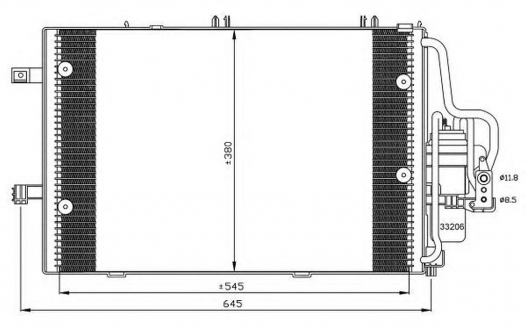 Radiator clima OPEL CORSA C caroserie F08 W5L NRF 35530