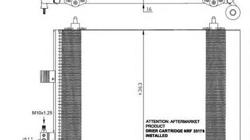 Radiator clima PEUGEOT 607 9D 9U NRF 35437