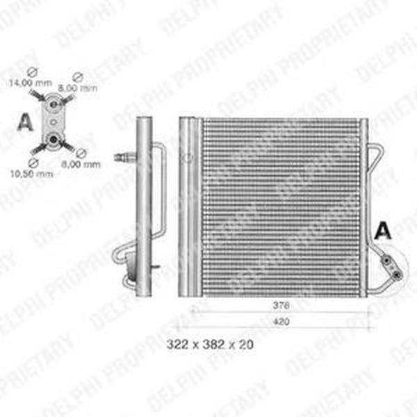 Radiator clima SMART FORTWO cupe 451 DELPHI TSP0225320