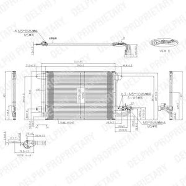 Radiator clima VW GOLF VI Variant AJ5 DELPHI TSP0225482