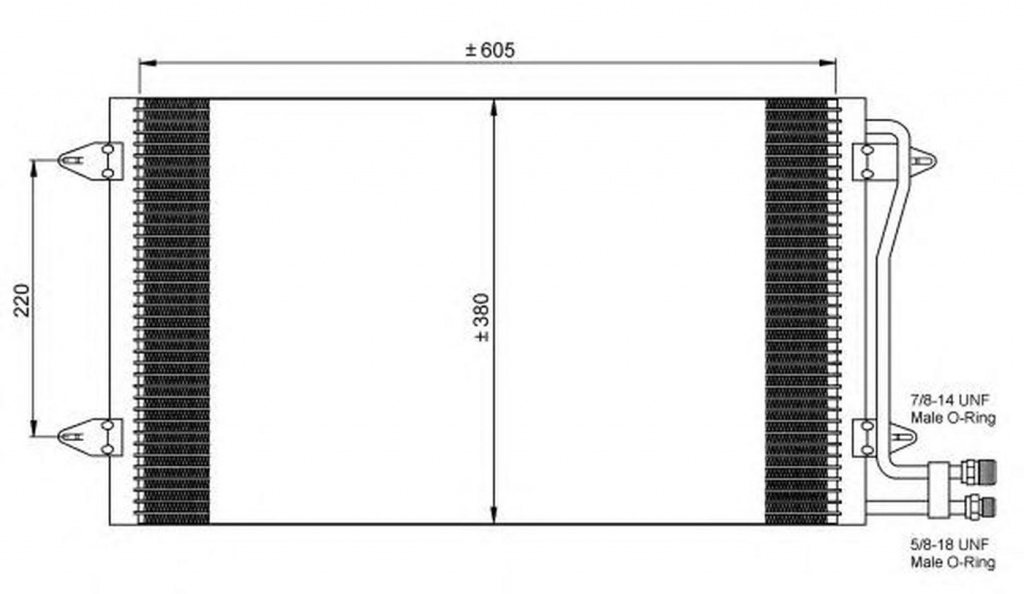 Radiator clima VW LT 28-35 II bus 2DB 2DE 2DK NRF 