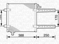 Radiator clima VW LUPO 6X1 6E1 MAGNETI MARELLI 350203237000