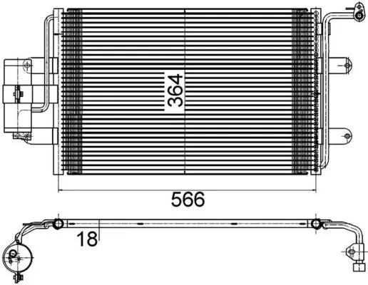 Radiator climatizare MAHLE VW NEW BEETLE (9C1, 1C1
