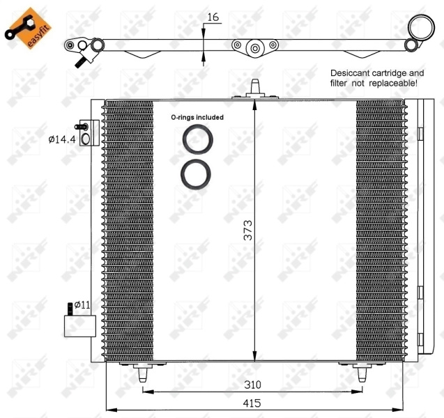 Radiator climatizare NRF CITROËN C3 AIR