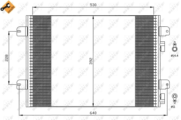Radiator climatizare NRF DACIA LOGAN MCV (KS_) 2007-2012 - 35542