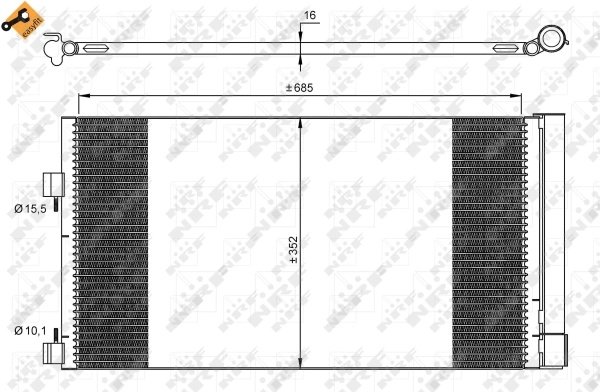 Radiator climatizare NRF RENAULT LATITUDE (L70_) 2010-2018 - 35890