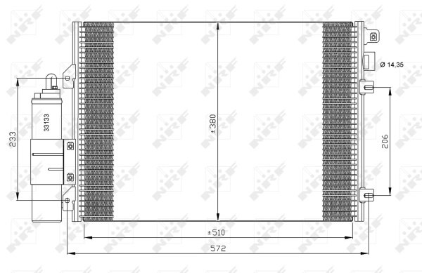Radiator climatizare NRF RENAULT LOGAN I combi (KS_) 2007-2012 - 35771