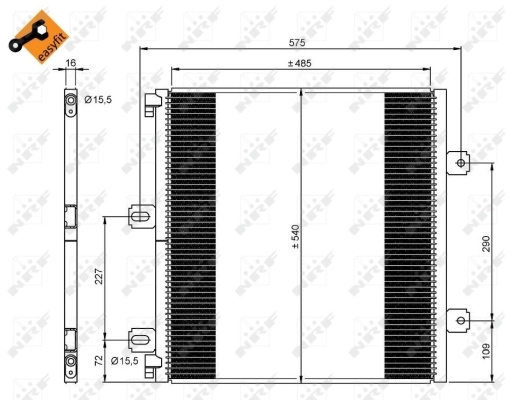 Radiator climatizare NRF RENAULT TRUCKS MIDLUM 2000-2006 - 35901