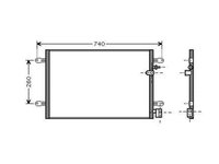 Radiator condensator aer conditionat AUDI A6 C6 2004->2011 pentru 2.0 TDI-125 KW