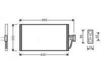 Radiator condensator aer conditionat BMW 5 Touring (E39) 2000-> pentru 530 d-142 KW