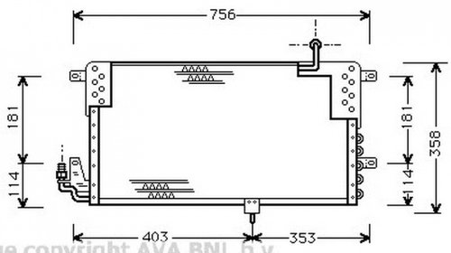 Radiator condensator aer conditionat VW PASSA