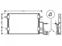 Radiator condensator aer conditionat VW PASSAT B5 1996-> pentru 2.5 TDI-110 KW