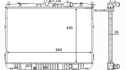 Radiator Crdi (43x67x26)-Kia Carens 03-06 pen