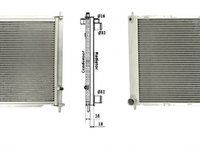 Radiator dublu ( AC + MOTOR) pentru Renault Clio , Modus , Twingo