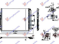 Radiator electric clima Ac/ HYUNDAI KONA 17-20 HYUNDAI KONA 20- KIA NIRO 16- KIA NIRO HYBRID 19-