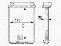 Radiator habitaclu bord AUDI A3 Sportback 8PA MAGNETI MARELLI 350218311000