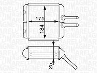 Radiator habitaclu bord CHEVROLET ASTRO bus MAGNETI MARELLI 350218312000