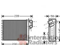 Radiator habitaclu bord DACIA LOGAN MCV KS VAN WEZEL 43006398 PieseDeTop