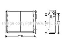 Radiator habitaclu bord FIAT DUCATO platou sasiu 244 AVA CN6260