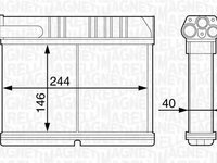 Radiator habitaclu bord FORD FIESTA IV JA JB MAGNETI MARELLI 350218314000