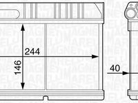 Radiator habitaclu bord HONDA CIVIC VI Hatchback EJ EK MAGNETI MARELLI 350218314000 PieseDeTop