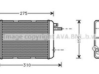 Radiator habitaclu bord IVECO DAILY II autobasculanta AVA IV6018