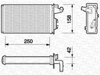 Radiator habitaclu bord LANCIA DEDRA 835 MAGNETI MARELLI 350218052000