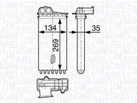 Radiator habitaclu bord LAND ROVER RANGE ROVER EVOQUE LV MAGNETI MARELLI 350218359000