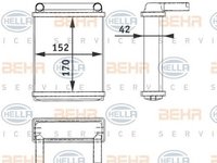 Radiator habitaclu bord MERCEDES-BENZ SPRINTER 2-t platou sasiu 901 902 HELLA 8FH 351 312-521