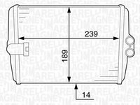 Radiator habitaclu bord MERCEDES-BENZ SPRINTER 3 5-t caroserie 906 MAGNETI MARELLI 350218316000