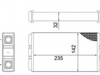 Radiator habitaclu bord NISSAN INTERSTAR bus X70 NRF 54312 PieseDeTop