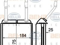 Radiator habitaclu bord OPEL ASTRA F 56 57 HELLA 8FH 351 313-031