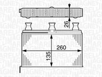 Radiator habitaclu bord OPEL FRONTERA B 6B MAGNETI MARELLI 350218281000