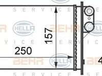 Radiator habitaclu bord PEUGEOT 406 Break 8E F HELLA 8FH 351 024-291 PieseDeTop