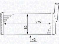 Radiator habitaclu bord PEUGEOT BOXER bus 230P MAGNETI MARELLI 350218344000