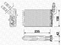 Radiator habitaclu bord RENAULT SYMBOL I LB0 1 2 MAGNETI MARELLI 350218159000