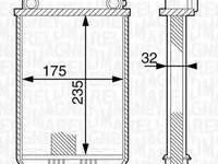 Radiator habitaclu bord VW BORA combi 1J6 MAGNETI MARELLI 350218311000 PieseDeTop