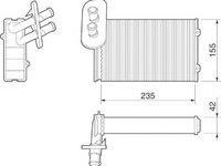 Radiator habitaclu bord VW CADDY II caroserie 9K9A MAGNETI MARELLI 350218211000