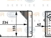 Radiator habitaclu bord VW GOLF III Cabriolet 1E7 HELLA 8FH 351 311-011